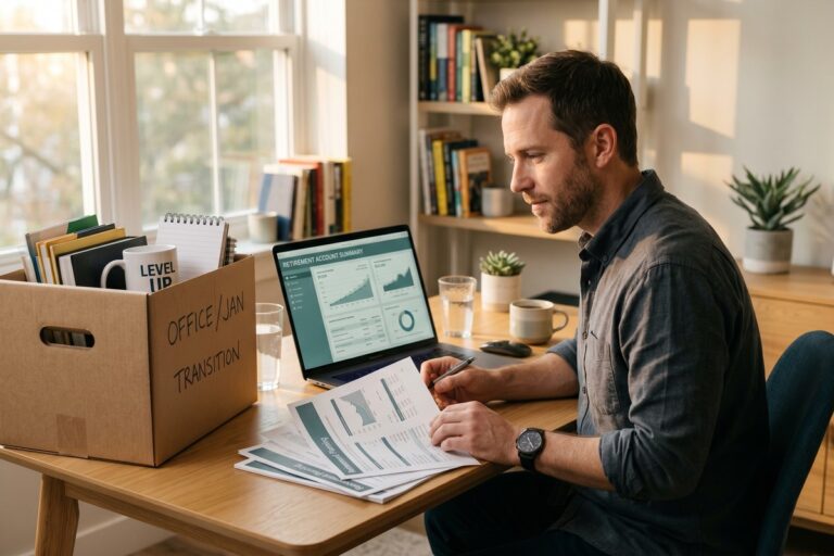 Person reviewing 401k rollover options after changing jobs