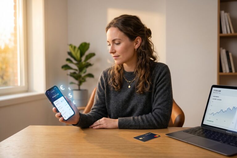 Digital representation of a central bank digital currency interface connected to a savings account on a smartphone