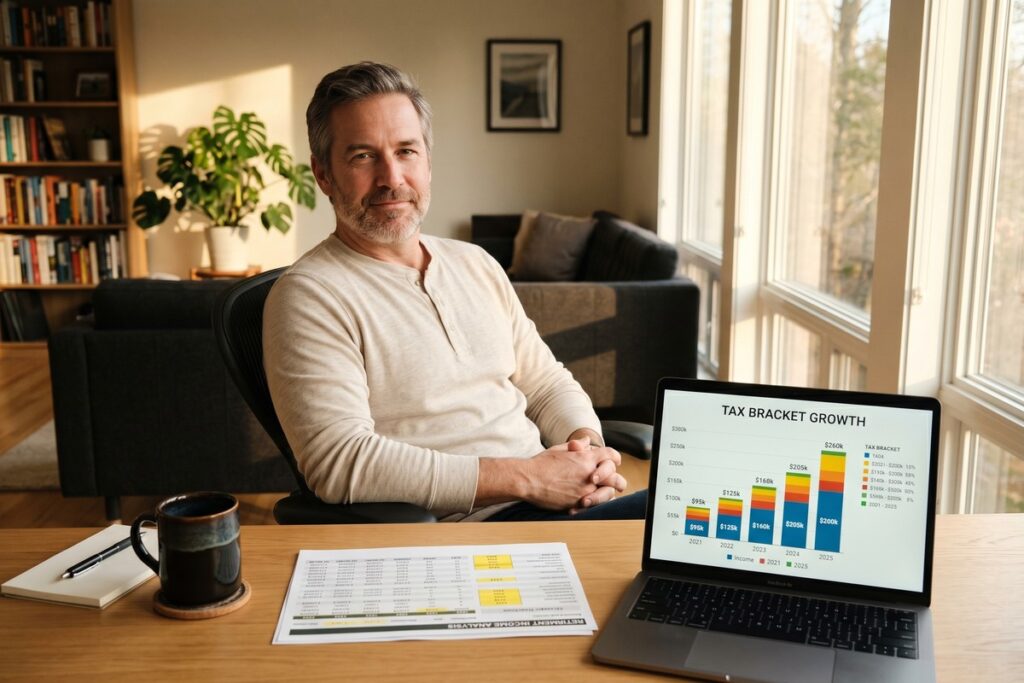Roth conversion ladder strategy diagram showing tax-free early retirement withdrawals