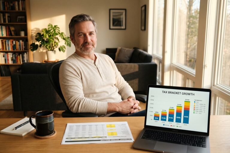 Roth conversion ladder strategy diagram showing tax-free early retirement withdrawals