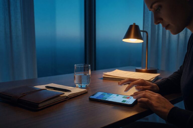 Person using an AI financial assistant on a computer to manage investments and transactions