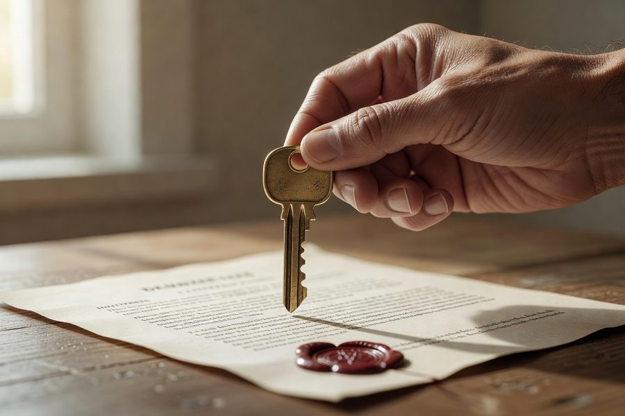 Heirs reviewing home equity documents after a parent’s death