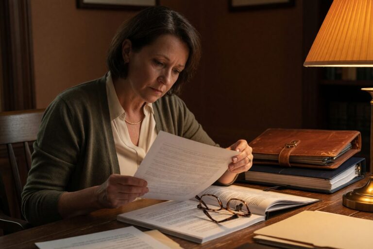Documents and calculator showing estate planning comparison between revocable living trust and will