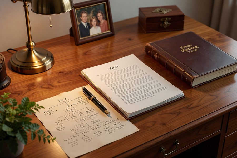 Timeline comparison showing probate process versus trust administration speed